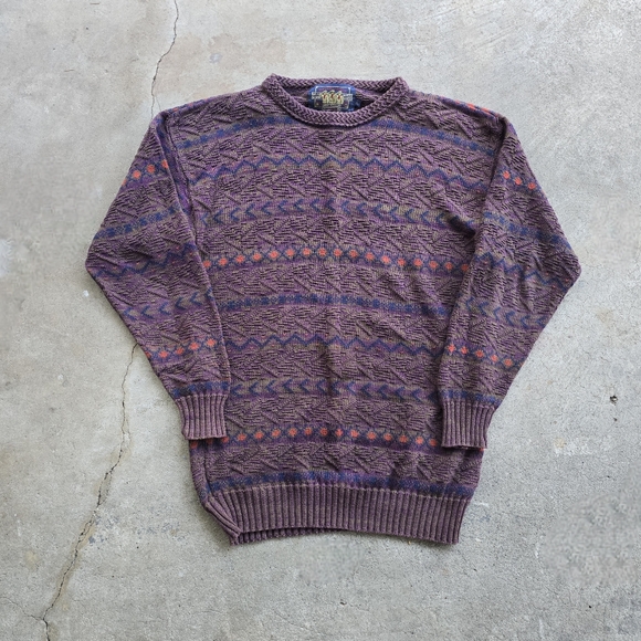 VTG 90s RALPH LAUREN Chaps Boy Scout Sweater Mens XL Textured Knit RARE - Picture 1 of 3